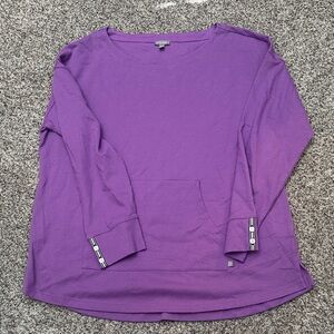 Talbots Activewear Purple Knit Top